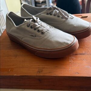 MENS beige or tan color VANS SNEAKERS SIZE 9 (women’s 10.5